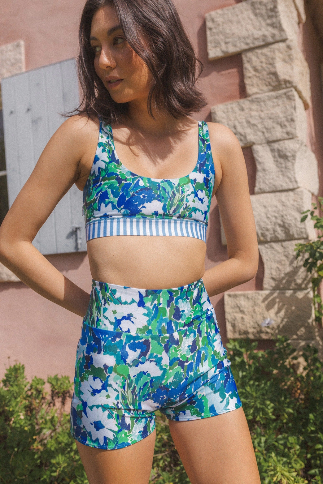 Monet's Seaside Escape Andi Swim Shorts Reversible Limited Edition Splash into Summer's Embrace